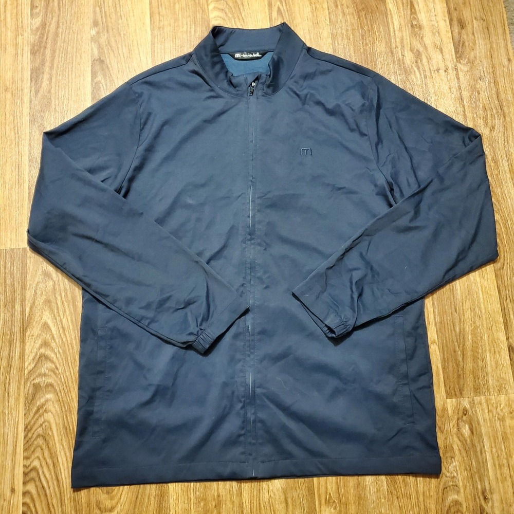 Travis Mathew‎ Golf Jacket Men XL Blue Lightweight Windbreaker Ful lZip - Picture 2 of 10